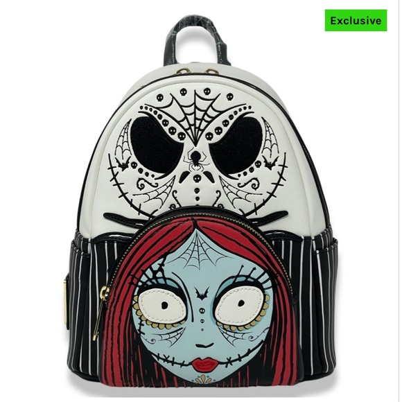Loungefly Disney Nightmare Before Christmas Sugar Skull Jack and Sally Cosplay - Picture 1 of 10